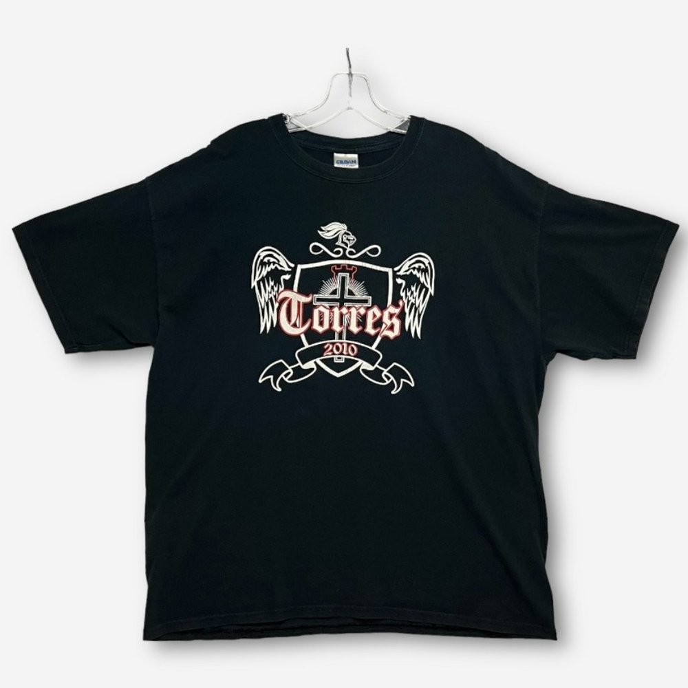 Gildan Heavy Cotton Men's T-Shirt XL Black Torres 2010 Front Graphic Print